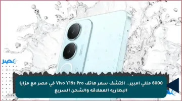 6000 مللي أمبير.. اكتشف سعر هاتف Vivo Y19s Pro في مصر مع مزايا البطارية العملاقة والشحن السريع
